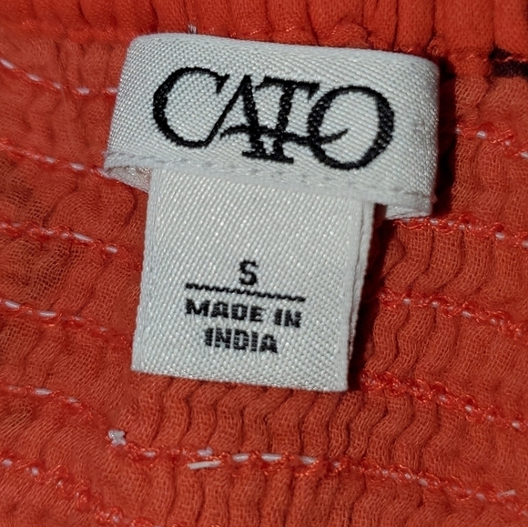 CATO Sleeveless orange maxi dress Small - Picture 5 of 7